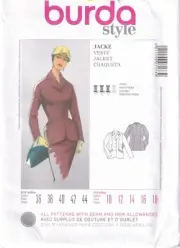 Burda Style Sewing Pattern 7173 Misses Fitted Jacket Size 10-18