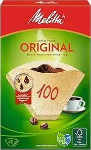 Melitta 100/40 Paper Filters, Natural Brown