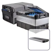 myCOOLMAN Adventurer 85 Litre Dual Zone Portable Fridge Freezer with Cover + 15Ah Power Pack Bundle