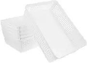 DOITOOL 6pcs Capacity File Organizer Bins Versatile Desktop Storage for Cosmetics Office Supplies Sundries Tidy Up Your Home Office with Easy Clean Design