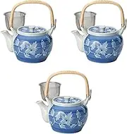 Set of 3, Kuresumaki Tsutana with U No. 6 Earthen Bottle [5.3 x 4.3 inches (13.5 x 11 cm), 37.4 fl oz (950 cc)] | Arita Yaki Pottery Setomonohonpo