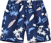 [DOOVID] Boys Swim Trunks Baby Boys Swim Shorts Cartoon Cute Toddler Swimsuit Trunks Summer Baby Beach Shorts