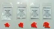 Fluoro Orange Cyclops Brass Bead Heads in 2.4, 2.8, 3.2 & 3.8mm for Fly Ty