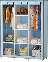 Portable Wardrobe Rack,Wardrobe Portable Wardrobe Shelves，Clothes Closet Storage Organizer with Hanging Rail，Wardrobe, Portable Canvas Wardrobe with Hanging Rail, Shelves, Portable Wardrobe