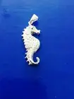 NEW STERLING SILVER NAUTICAL SEAHORSE PENDANT MARINE SEALIFE FISH JEWELRY