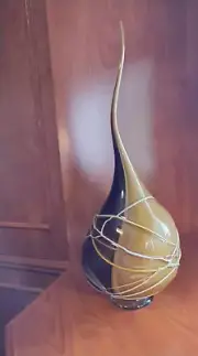 Hand Blown Glass "Aurora (Cappuccino with Tapestry Swril)" by Victor Chirizia