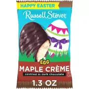 Russell Stover Easter Maple Creme Dark Chocolate Easter Egg, 1.3 oz Pack of 18