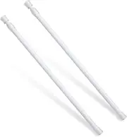2Pcs Window Bars Security, Adjustable Sliding Door Guard Window Lock Bar Fixed Window Stopper Guard Door Security Devices Window Guards for Children Enhanced Child Safety (White)