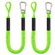 Boat Bungee Dock Lines with 316 Hook, 4 Feet Stretches to 6 Feet Mooring Rope...