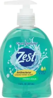 Zest Antibacterial Liquid Hand Soap Fresh Aqua Plus Vitamin E & Aloe 7.5 Fl....