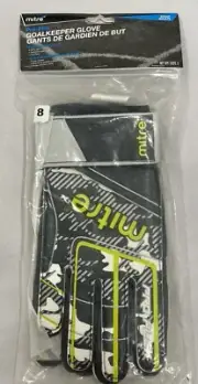 Mitre Pro-Flex Goalkeeper Soccer Gloves SIZE 8 Black/ White / Neon Yellow Camo