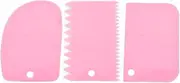 1 OR 3 Dough Cutter Icing Scraper Kitchen Tool Pastry Bowl Divider Bench Fondant (Light Pink)