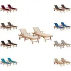 Sun Lounger Bed Outdoor Furniture Lounge Sofa Solid Wood Teak 1/2x vidaXL
