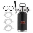 VEVOR Beer Growler Tap System, 64Oz 1.89L Mini Keg, 304 Stainless Steel Press...