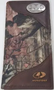 ZEP-PRO Marshall University Leather & Nylon MOSSY OAK Camo WALLET BURLAP BAG