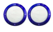 2pc 4" Speaker Cover Blue ABS Frame White Metal Mesh For Car Audio DJ PA Speaker
