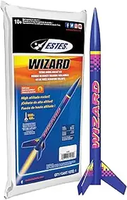 Estes Wizard Flying Model Rocket | Build Your Own Rocket Kit | Soars to 1600' | Fun Unplugged Family Activity | Great for Hobbyists & Kids 10+