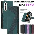 For Samsung Galaxy Z Fold 6 5 4 3 Magnetic Case Leather Wallet Card Flip Cover