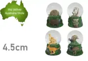 4.5cm Australian Kangaroo Koala Emu Echidna Glass Snow Globe Water ball Ornament