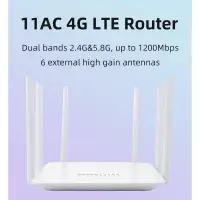 在飛比找蝦皮購物優惠-【全頻+6天線】4G LTE SIM無線路由器雙頻2.4g+