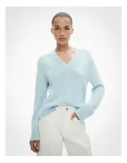 [Witchery] Raglan V Neck Knit Jumper in Glacier