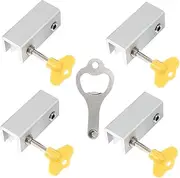 Vaguelly Theft Sash Window Lock Set Safety for Sliding Windows Doors Easy Install with Wrench Protects Against Falls Theft for Homes