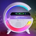 Bluetooth Speaker with Wireless Charging, Table Lamp with Bluetooth Speakers, Ti