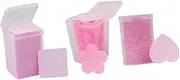 600Pcs Nail Wipes Nail Cleaning Pads, Lash Extensions Glue Cleaning, Polish Remover Wipes for DIY Beauty Projects,Nails Art, light pink