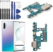 Dock Connector for Samsung Galaxy Note 10 Plus Charging Port Flex Cable Replacement for Samsung Note 10 Plus N976U N976V N976N N976B USB Charger Dock Board Connector with Tools(Black)