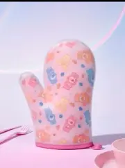 New CARE BEARS Silicone OVEN MIT Pot Holder PINK Kitchen HEAT RESISTANT Grumpy