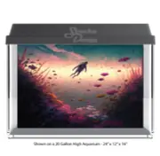 Fantasy Astronaut Flower Polyester Fish Tank Glass Backdrop Aquarium Background