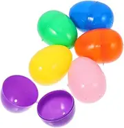 Ciieeo 12Pcs Fillable Plastic Cute Miniature Easter Egg Shells for Easy Filling for Easter Party Decorations and Themed Events