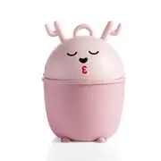 2Pcs Cartoon Desktop Mini Trash Can with Cover Trash Bin Paper Basket Table Waste Bin Home Ofiice Garbage Storage Cans Dust Bin