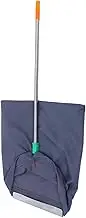 SOPOTUTU Dustpan Type Leaf Collector Bag Large Waste Bin for Lawn Pool Cleanup Heavy Duty Reusable Design with Handle Dark Grey Garden Tool for Efficient Leaf Collection