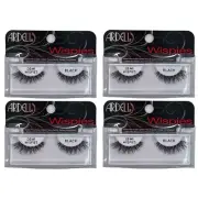 4 Pack Ardell Demi Wispies 1 Pair Feathered Lash w/ Invisiband False Lashes