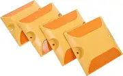 JUMPLAWN 4Pcs Highway Reflective Speed Limit Deceleration Pads Durable Buffer Plates for Easy Installation and Impact Resistant Design Reliable Traffic Markers