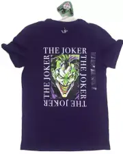 THE JOKER Face T-Shirt (S, Purple)