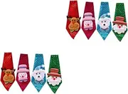 [SHERCHPRY] 2sets Creative Christmas Sequin Tie Adults Children Handmade Unique Patterns Christmas Decorations for Tree Home 4pcs*2