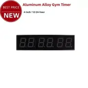 4" 6-Digit Aluminum Alloy Gym Timer Clock w/ Remote for Gym Meeting Room tps1