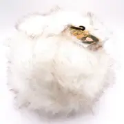 Classic White Round Faux Fur Flat Top Winter Hat