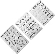 Nail Stencils Set 3 Pieces Manicure Templates Steel Nail Art Stamping Plates