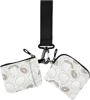 [GuoChe] Women's Change Wallet Card Cases Lemons White Large Capacity Wristlet Wallet Key Holder with Wristle Strap for Ladies Girls 2 Pcs, lemons white, 4.13" x 3.51" & 4.13" x 4.13", Retro