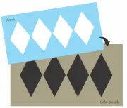 Diamond Stencil 8.5" tall Harlequin Shapes Pattern Wall Art DIY Signs 12" x 24"