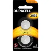2pc Duracell DL2032/CR2032 Lithium Battery 3V Button Cell/Coin For Small Devices