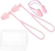 Alasum Swimming Nose Clip Set Nose Plugs for Adults Lightweight Portable Silicone Plastic Pool Ear Plugs for Swimmers