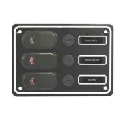 Marine Weather resistant 3 switch vertical boat switch panel 135mm x 95mm