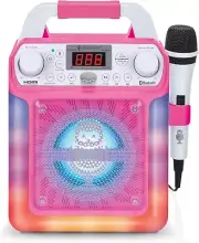 Singing Machine SML652P HDMI Groove Mini Portable Karaoke System with Bluetooth