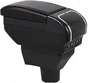 Armrests for Toyota for Yaris 2014-2018 Dual Layer Storage Box Center Console Armrest Faux Cup Holder Arm Rest