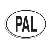 PAL Palau Country Code Oval Sticker