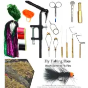 Fishing Fly Tying Tools Kit Vise Bobbin Hackle Pliers With Storage Bag Portable